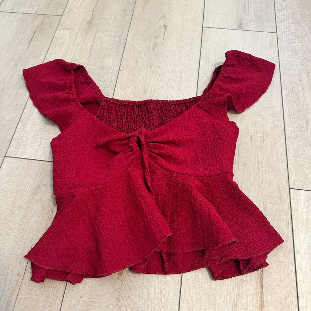 Elegant Red Women's Top